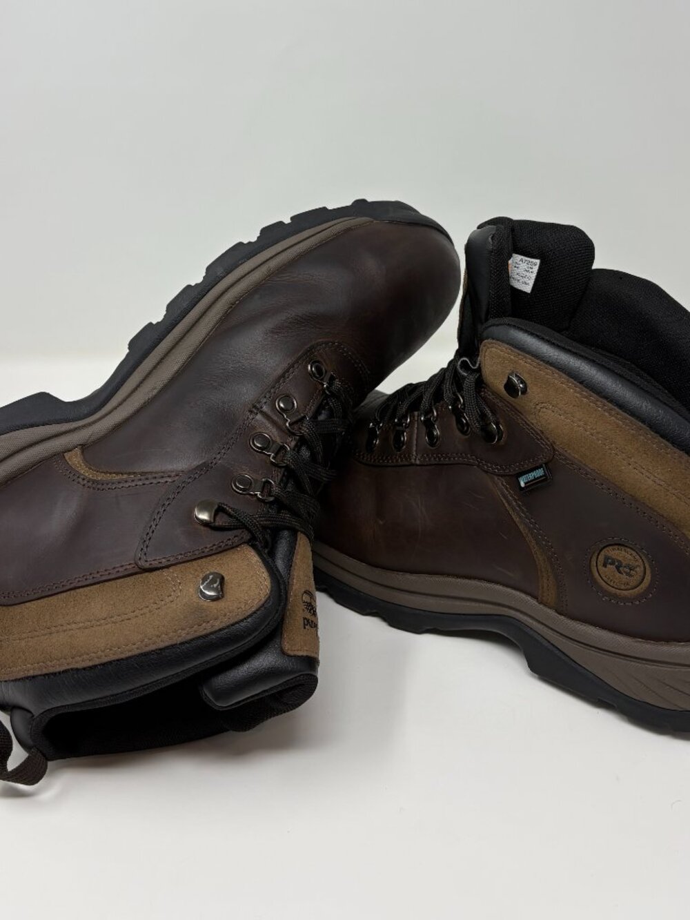 Timberland PRO A7259 Waterproof Steel Toe Work Boots Mens 12 Brown